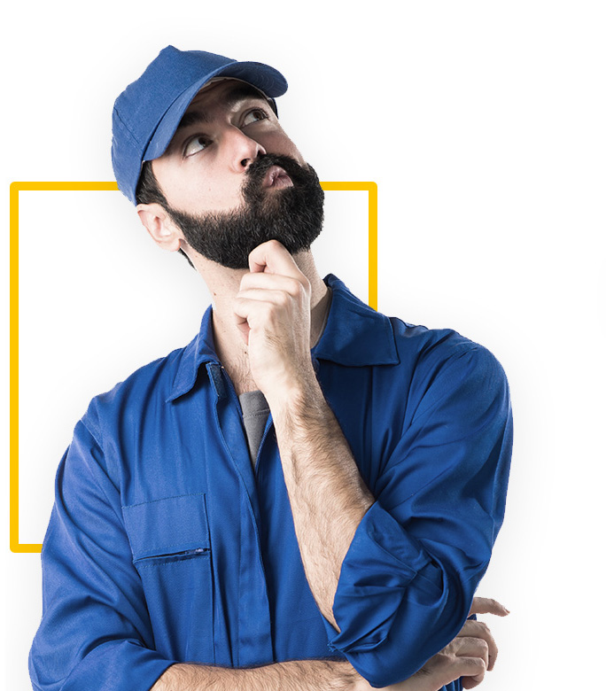Man thinking plumbing